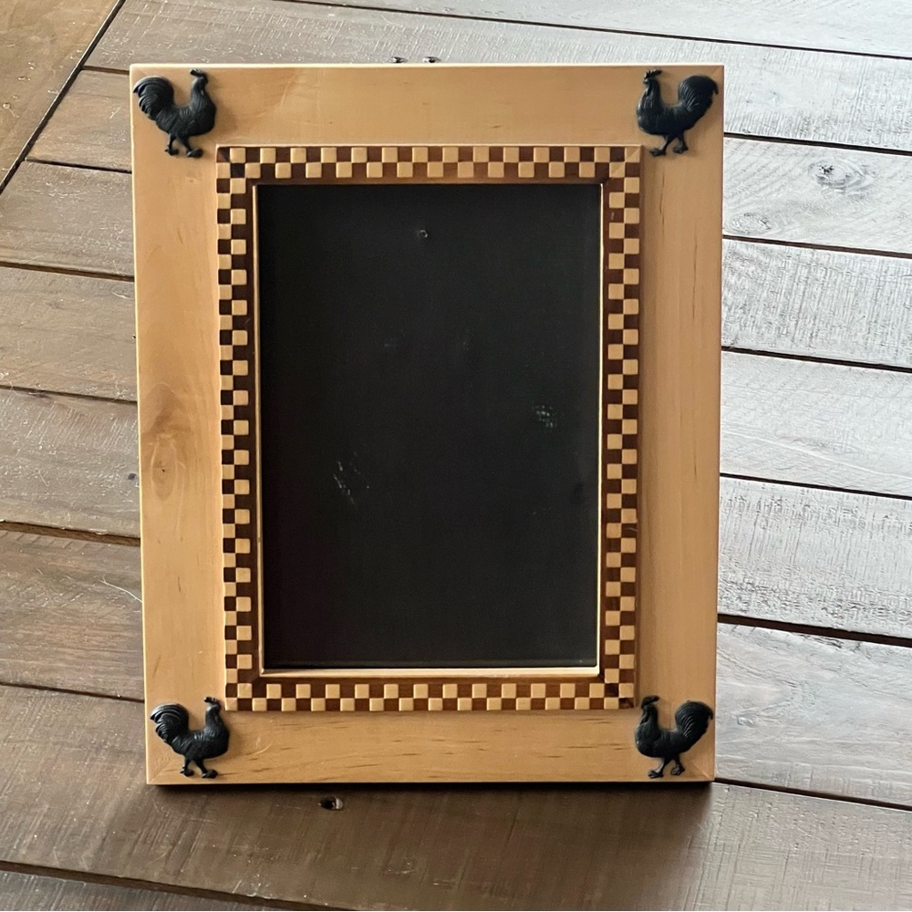 Farmhouse Rooster 5x7 Wood Picture Frame Rustic Country Decor